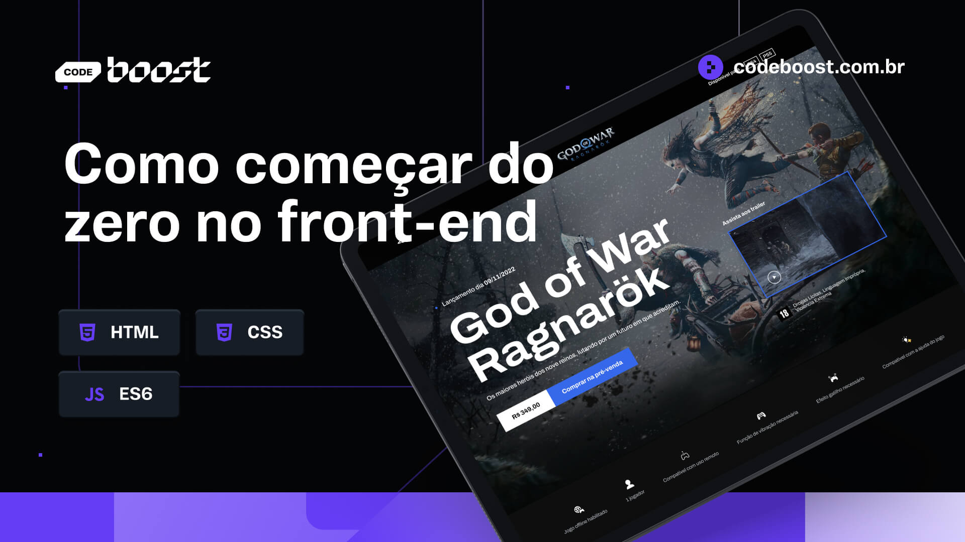 Thumbnail - Aula 1 - Como começar do ZERO no Front-end!